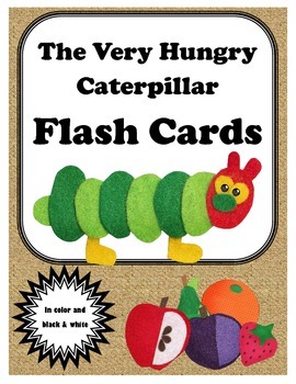 The Very Hungry Caterpillar Flash Cards By Myacestraw Tpt