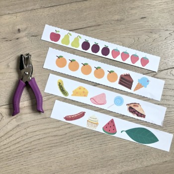Preview of The Very Hungry Caterpillar Hole Punching Strips