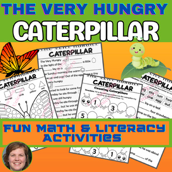 Preview of The Very Hungry Caterpillar Kindergarten, 1st Grade Math & Literacy Activities