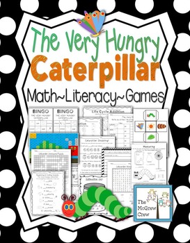 Preview of The Very Hungry Caterpillar Activity Pack Set Reading Math & Writing K-1