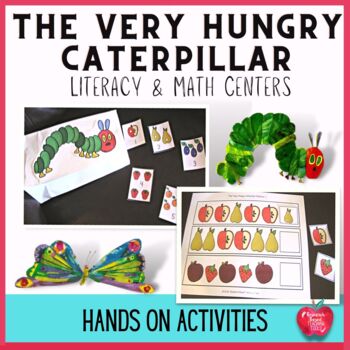 Preview of The Very Hungry Caterpillar Literacy and Math Center Activities