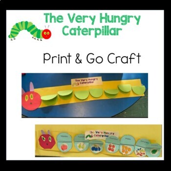 Preview of The Very Hungry Caterpillar - Print and Go Craft
