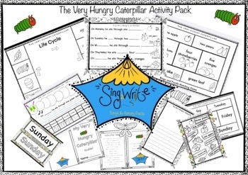 Preview of The Very Hungry Caterpillar Sing2Write Song and Activity Pack