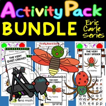 Preview of The Very Lonely Firefly, Quiet Cricket, Busy Spider - Activity Pack BUNDLE