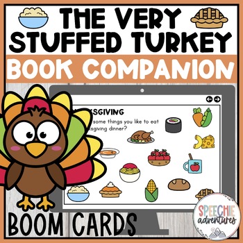Preview of The Very Stuffed Turkey Book Companion Boom Cards