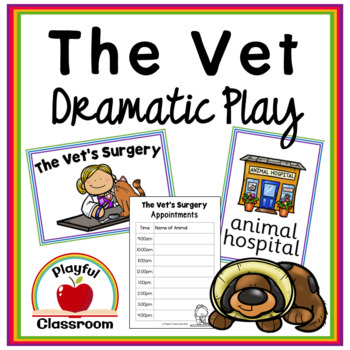 Preview of The Vet Dramatic Play Printables and Plan