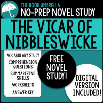 Preview of The Vicar of Nibbleswicke Novel Study { Print & Digital }