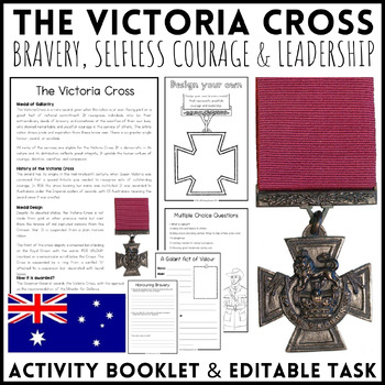 Preview of The Victoria Cross Activity Booklet | Design a Medal | HASS | WWI Research Task
