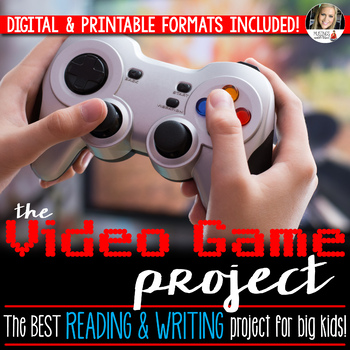 Preview of The Video Game Project: An ELA Activity for Big Kids (Digital & Printable)