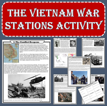 Preview of The Vietnam War Stations Activity (Print and Digital Formats)