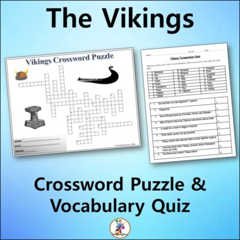 Preview of The Vikings Crossword & Vocabulary Quiz