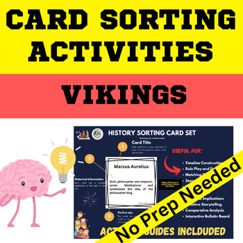 Preview of The Vikings History Card Sorting Activity - PDF and Digital