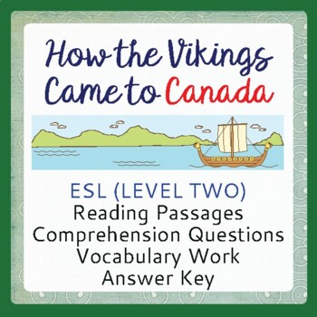 Preview of The Vikings - How the Vikings Came to Canada (ESL 2) PRINT and EASEL