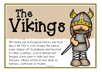 Preview of The Vikings Information Poster Set