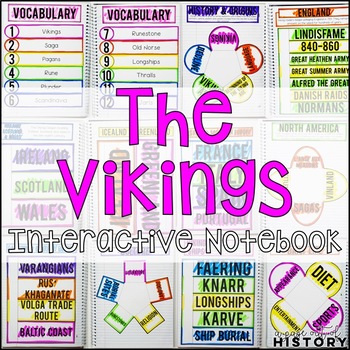 Preview of The Vikings Interactive Notebook Graphic Organizers Middle Ages