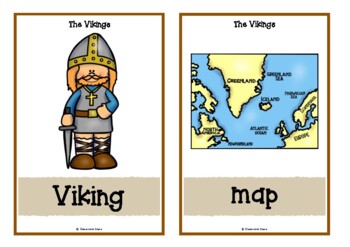 Preview of The Vikings Picture Set/Flash Cards | European History