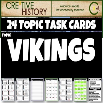 Preview of The Vikings History Task Cards