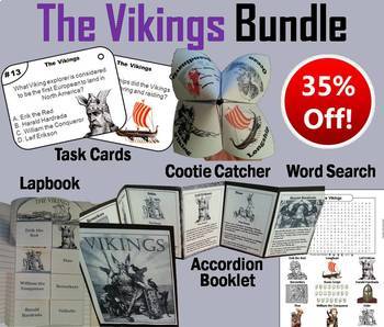 Preview of The Vikings Task Cards and Activities Bundle