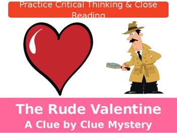 Preview of The Vile Valentines Critical Thinking Mystery PowerPoint Edition