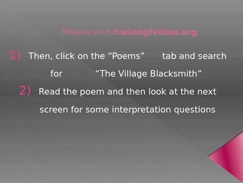 Preview of The Village Blacksmith (Longfellow) Poem Activity - FREE!