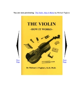 Preview of The Violin: How It Works