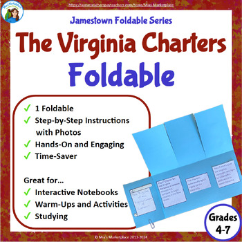 Preview of The Virginia Charters Foldable for Jamestown Unit