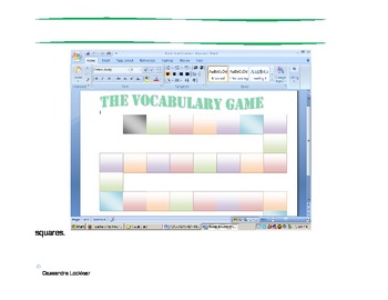Preview of The Vocabulary Board Game