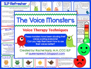 Preview of The Voice Monsters {Voice Therapy Techniques}