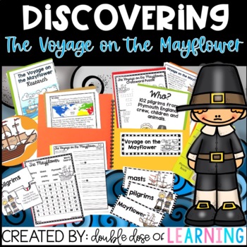 Preview of The Voyage on the Mayflower Research with PowerPoint Unit