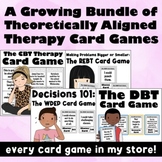 The CBT, WDEP, REBT, & DBT Therapy Card Games Bundle