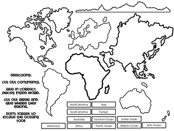 The WORLD and PARTS OF A MAP interactive notebook activities by Teel's ...