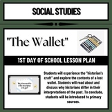 The Wallet: 1st Day of School Activity for Social Studies 