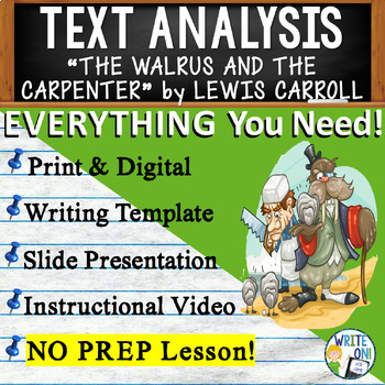 Preview of The Walrus and the Carpenter - Text Based Evidence, Text Analysis Essay Writing
