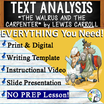 Preview of The Walrus and the Carpenter - Text Based Evidence - Text Analysis Essay Writing