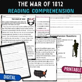 The War of 1812 Reading Comprehension Passage Quiz,Digital