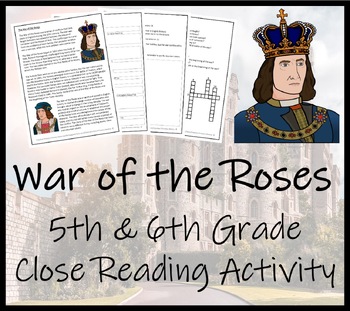 Preview of The War of the Roses Close Reading Activity | 5th Grade & 6th Grade