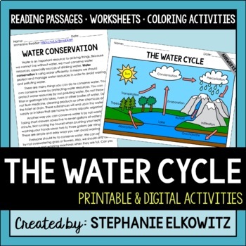 Preview of The Water Cycle | Printable & Digital | Immersive Reader