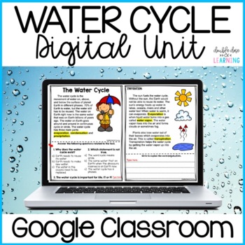 Preview of The Water Cycle Digital Distance Learning Science GOOGLE Unit