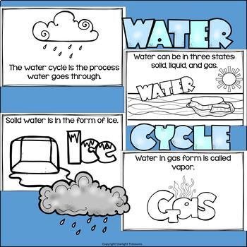 The Water Cycle Mini Book for Early Readers by Starlight Treasures
