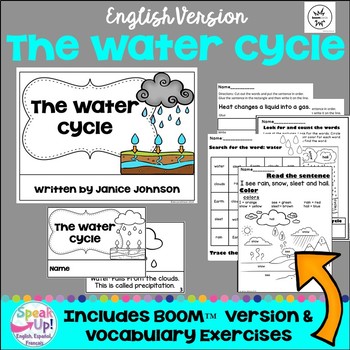 The Water Cycle Reader Printable & Digital Boom Cards Version with Audio