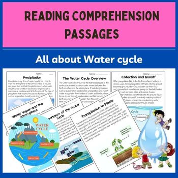 Preview of The Water Cycle Reading Comprehension Passages