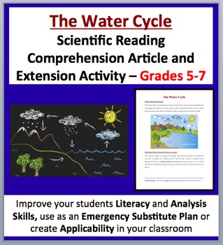 Preview of The Water Cycle - Science Reading Article - Grades 5-7