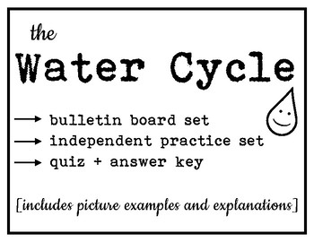 Preview of The Water Cycle Study Guide and Quiz