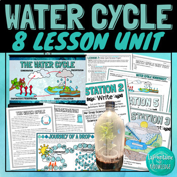 The Water Cycle Unit Bundle of 8 Science Lessons (Hydrologic Cycle)