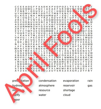 Preview of The Water Cycle Word Search (April Fools/prank)