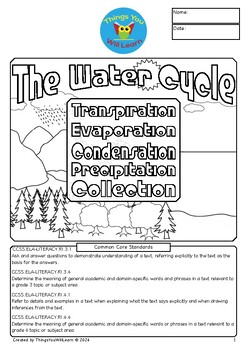 Preview of Water Cycle Reading Activity Pack