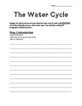 water cycle writing assignment