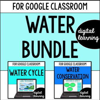 Preview of The Water Cycle and Water Pollution for Google Classroom Bundle