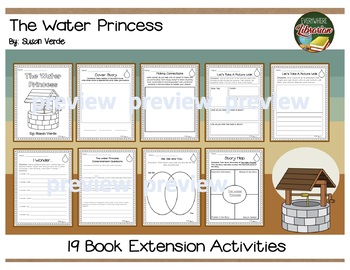 The Water Princess by Verde 19 Book Extension Activities NO PREP