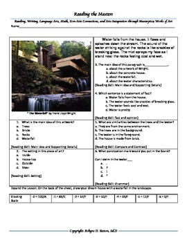 Preview of Intervention & Test Prep with ”The Waterfall” by Frank Lloyd Wright